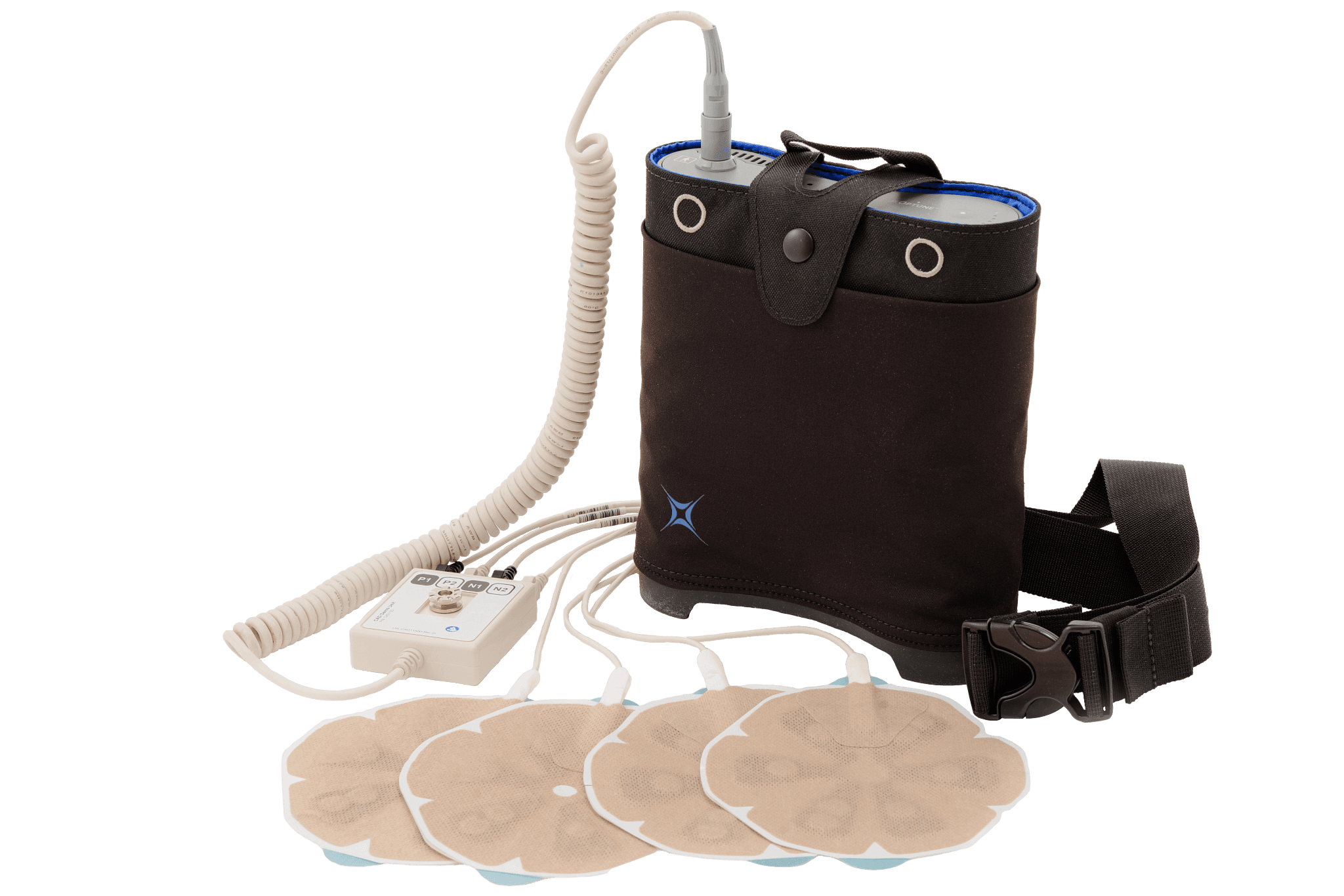 Detailed infographic showcasing Novocure's Optune Lua device for cancer treatment with step-by-step usage instructions