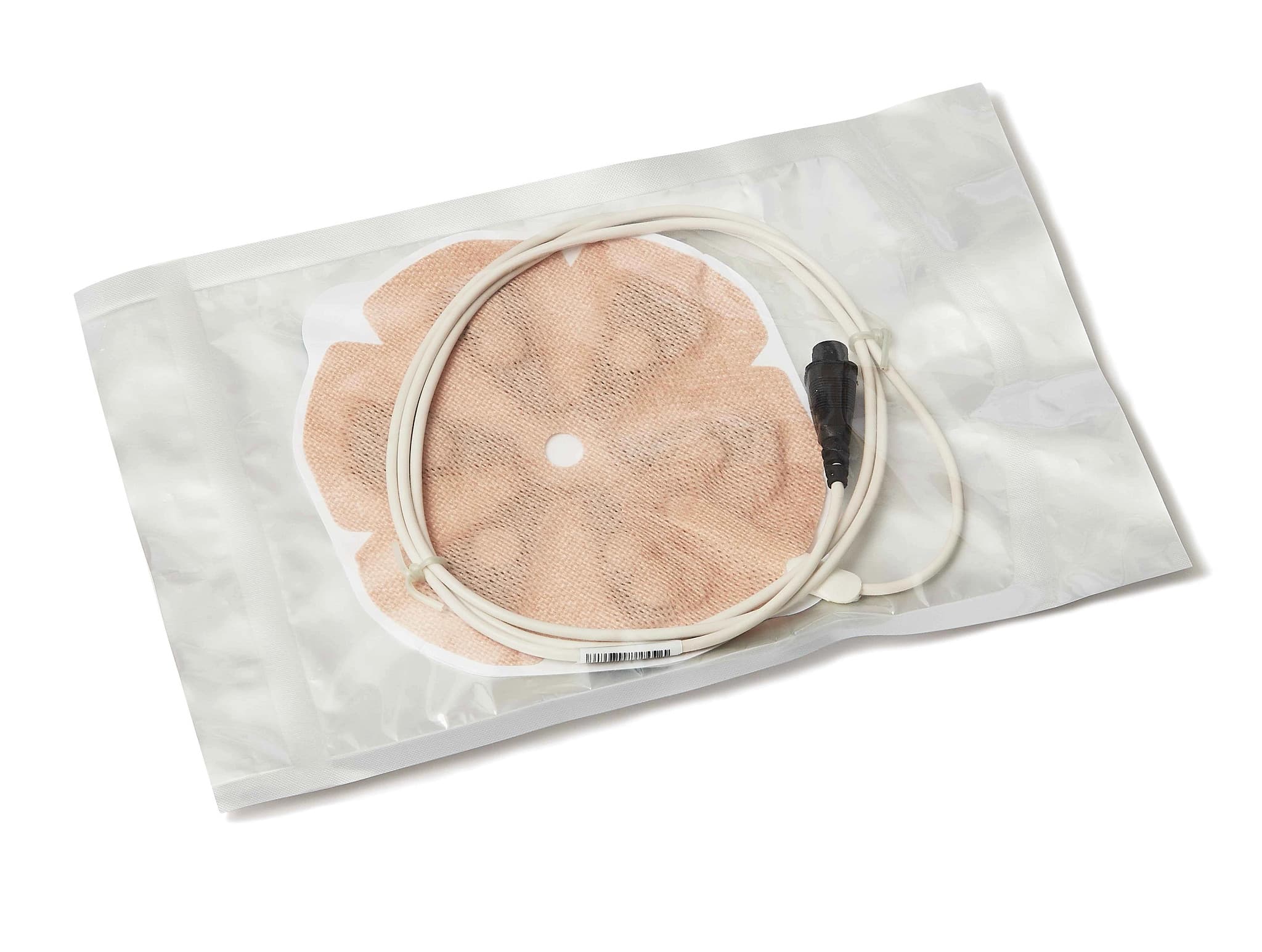 Array medical device in protective packaging with CMYK color scheme